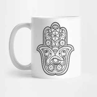 Hamsa Hand amulet. Hand of Fatima Mug